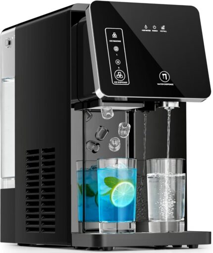 26LBS/24H Countertop Ice Machine with 3.3L Removable Water Tank