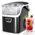 35Lbs Nugget Ice Maker Countertop, Portable Chewable Crushed Ice Machine with Self-Cleaning