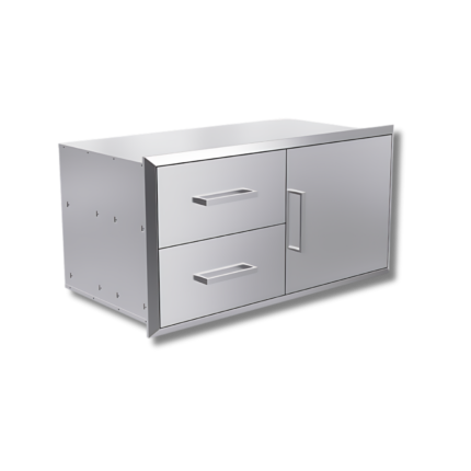 Bear Grill 42-Inch Double Drawer-Door Combo