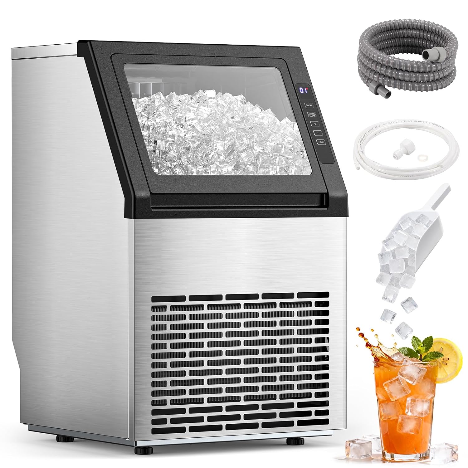 80lbs24h-undercounter-ice-machine-with-28lbs-ice-storage-capacity-1582258 80Lbs/24H Undercounter ice Machine with 28Lbs Ice Storage Capacity