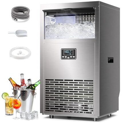 Antarctic Star 100Lbs/24H Commercial Ice Maker 58045RCI0-STEEL