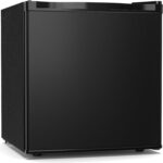 Antarctic Star 1.7Cu.Ft Compact Refrigerator Mini Fridge Glass Door Low Noise Freezer Storage of Beverages Vegetables Fruits, Black