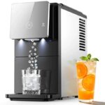 33LBS/24H Countertop Nugget Ice Maker Pebble Sonic Ice Machine Countertop, Touch-Free Ice, Self-Cleaning, Mistalo Drop Slim for Home Kitchen Office