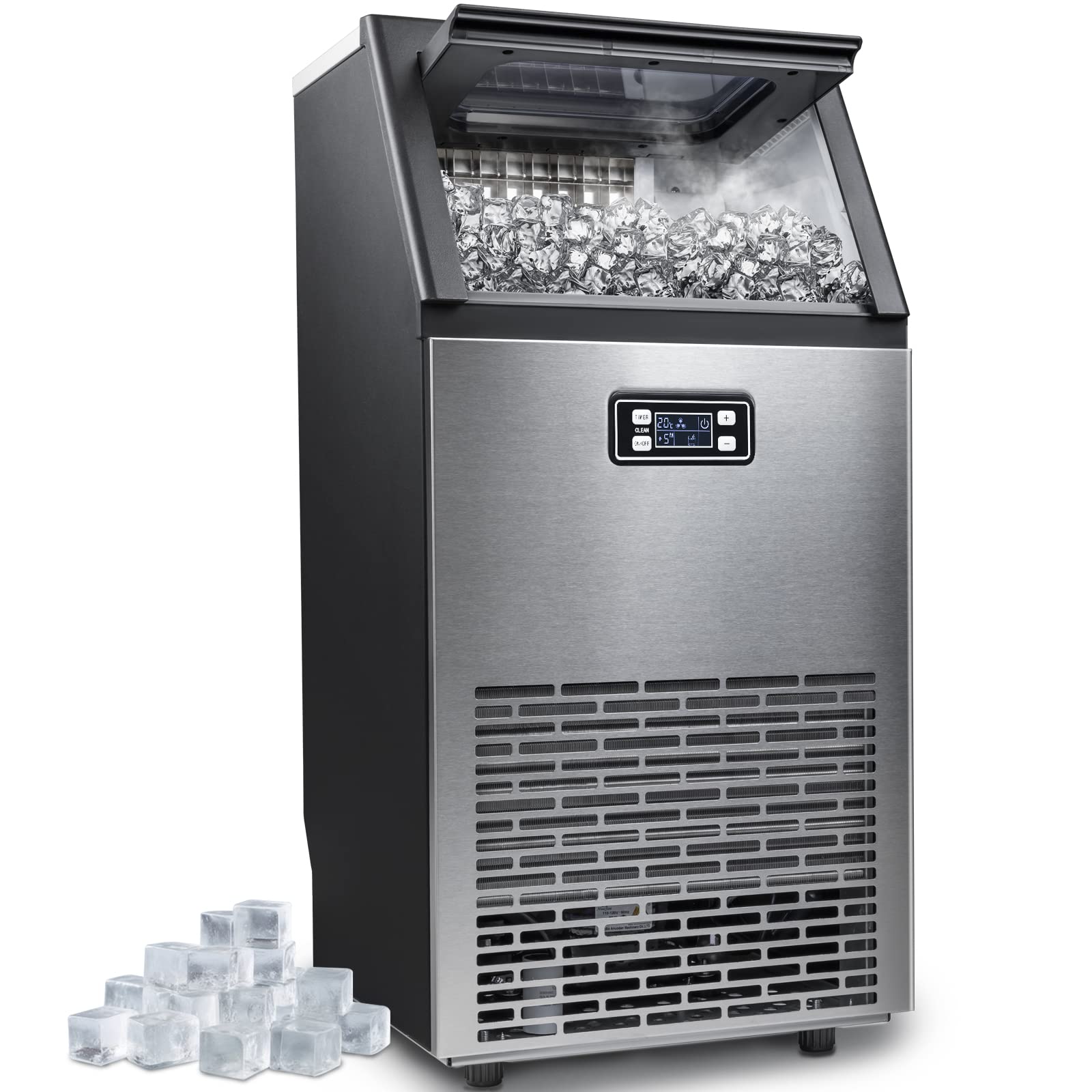 antarctic-star-commercial-ice-maker-machine100lbsday45-cubesbatch-in-11-20-minsstainless-steel-freestanding-ice-maker-2238573 Antarctic-star Commercial Ice Maker Machine,100Lbs/Day,45 Cubes/Batch in 11-20 Mins,Stainless Steel Freestanding Ice Maker