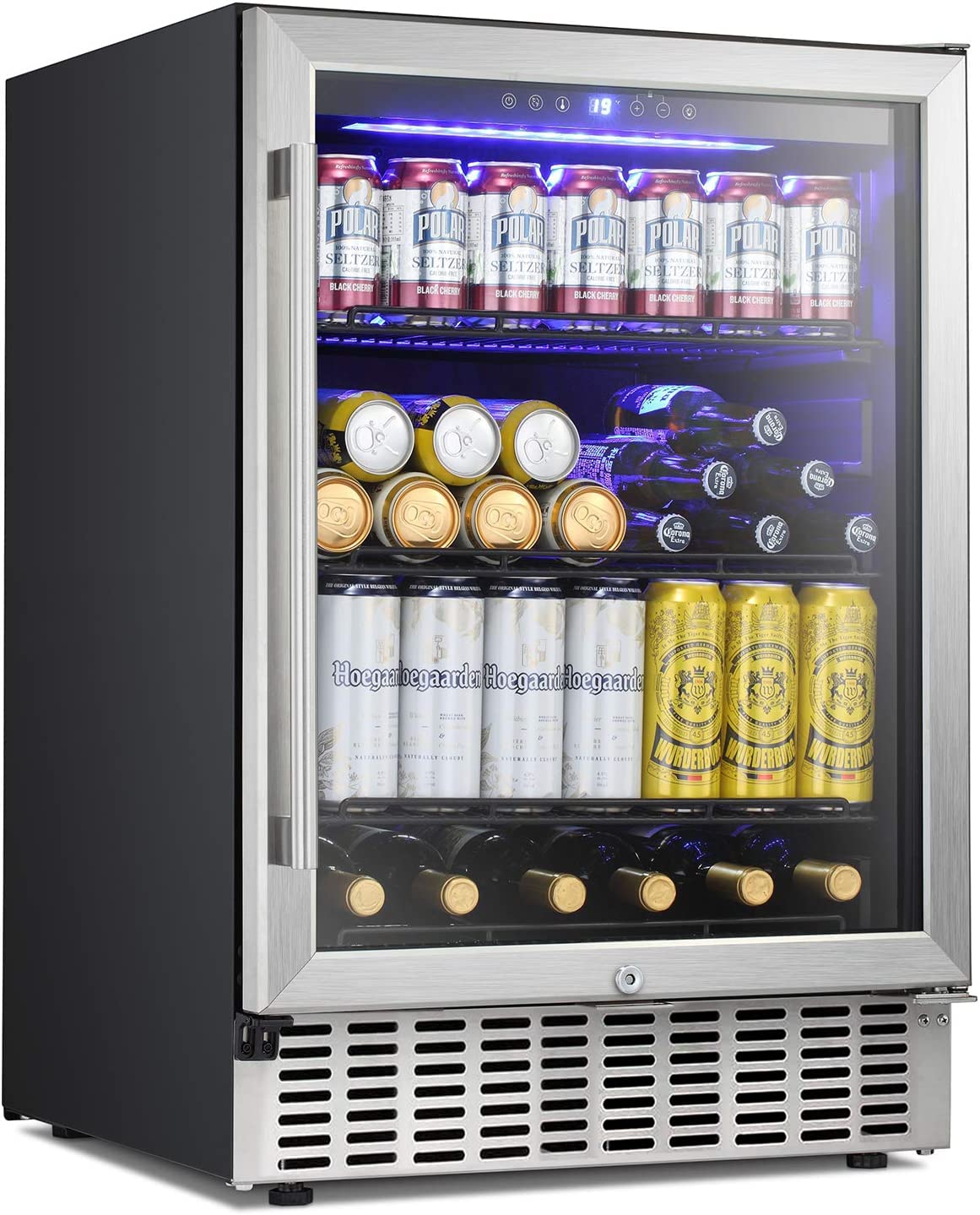 chilledge-46-antarctic-star-24-inch-beverage-refrigerator-buit-in-wine-cooler-clear-glass-door-digital-memory-temperature-5560096 ChillEdge 46_Antarctic Star 24 Inch Beverage Refrigerator Buit-in Wine Cooler Clear Glass Door Digital Memory Temperature