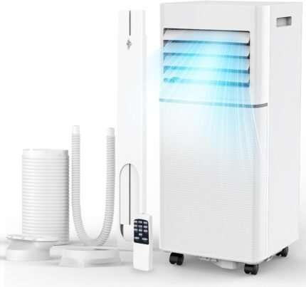 Portable Air Conditioner 8,000 BTU, 3-in-1 AC Cooler Dehumidifier Fan with LED Display AC5421