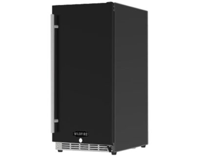 Wildfire 15-Inch 3.2 Cu. Ft. Stainless Steel Outdoor Refrigerator with Black Stainless Steel Sleeve