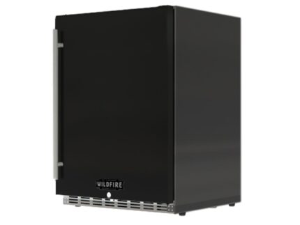 Wildfire 24-Inch 5.3 Cu. Ft. Stainless Steel Outdoor Refrigerator with Black Stainless Steel Sleeve